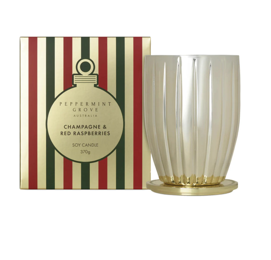 Peppermint Grove Champagne & Red Raspberries Candle